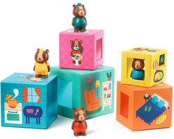 Djeco baby kleuren TopaniHouse - stapelblokken en dieren speelgoed.
