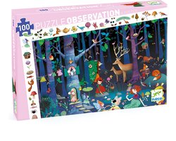Djeco observatie puzzel betoverd bos +5jr 100st