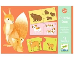 Djeco puzzel baby dieren - educatief FSC karton speelgoed.