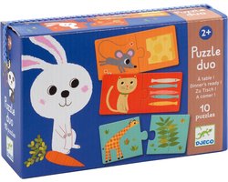 Djeco Puzzel duo - Aan tafel! - 10 x 2 stukjes