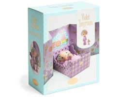 Djeco tinyly Violet tinyroom miniatuur slaapkamer speelgoed.