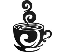Djemzy - kop koffie- wanddecoratie woonkamer - wanddecoratie slaapkamer - keuken- wandversiering - muurversiering - wandpaneel - wall art - hout - zwart - eten - drinken - MDF 6 mm