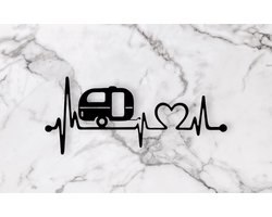 Djemzy - liefde voor campers- wanddecoratie woonkamer - wanddecoratie slaapkamer - wandversiering - muurversiering - wandpaneel - wall art - hout - zwart - reizen - vakantie - MDF 6 mm