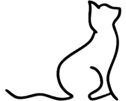 Djemzy - line art kat- wanddecoratie woonkamer - wanddecoratie slaapkamer - wandversiering - muurversiering - wandpaneel - wall art - housewarming cadeau - hout - zwart - abstract - dieren - poes - MDF 6 mm