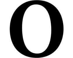 Djemzy - muurdecoratie woonkamer - wanddecoratie - hout - zwart - letter O klein - 6 mm mdf