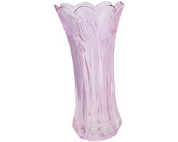 DK Design Bloemenvaas Delight - boeket vaas - glas - pastel paars - 11 x 20 cm