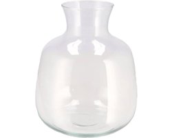DK Design Bloemenvaas Mira - fles vaas model - transparant glas - 24 x 28 cm - boeketvazen