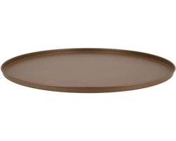 DK Design Onderbord/kaarsenbord - decoratie dienblad - metaal - mat goud - 25 x 2 cm - rond