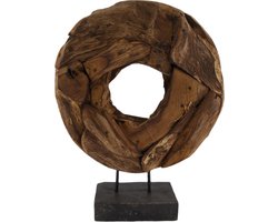 DKNC - Beeld rond erosiehout Poltava - 39x10x54cm - Bruin