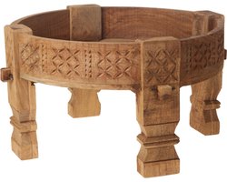 DKNC - Bijzettafel Chakki - Hout - 58x58x28cm - Bruin