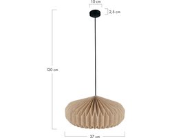 DKNC - Hanglamp Easton - 37x37x20cm - Natuurlijk