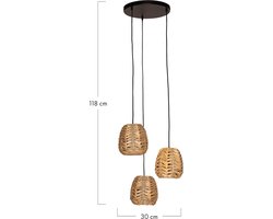 DKNC - Hanglamp Samuel - Waterhyacinth - 30x30x18cm - Natuurlijk
