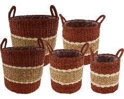 DKNC - Plantenbak Bogota - Zeegras - 38x38x36cm - Bruin