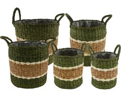DKNC - Plantenbak Bogota - Zeegras - 38x38x36cm - Groen