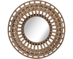 DKNC - Spiegel Agidir - Bamboe - 57x57x8cm - Bruin
