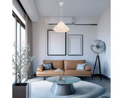 D'Lite Hanglamp Groede Papier Wit | Geschikt Voor 1x E27