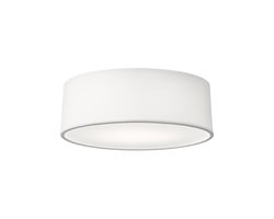 D'Lite Plafondlamp Lunelle 30cm Textiel Wit | Geschikt voor 2x E27