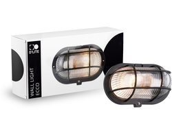 D'Lite Wandlamp Ecco Zwart Ovaal | IP44 - Geschikt voor 1x E27