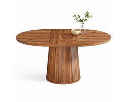 DMG Supply Ovale Vergadertafel - Voor 4 tot 6 Personen - 140 x 100 x 75 cm - Bruin
