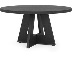 DMG Supply Ronde Eettafel - 120 cm - 4 Personen - Houten Eettafel - Keukentafel Rond - Zwart