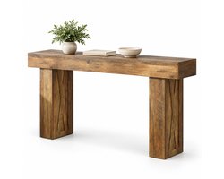 DMG Supply smalle sidetable met X-details, 160 x 35 x 85 cm, bruin