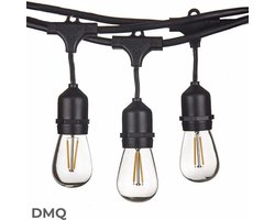 DMQ Koppelbaar Lichtsnoer buiten - 5 meter - Inclusief 10 LED lampen - Waterdicht - Lichtslinger voor Tuinverlichting