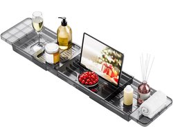 DnA® Badplank - Badplank Voor in Bad - Badrek - Zwart - 19cm x 56cm x 5cm