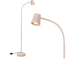 DnA® Booglamp - Vloerlamp - Lampenkap - Booglampen Dimbaar - Booglampen Staand Vloerlamp - Beige - 21cm x 21cm x 128cm