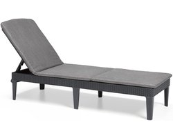 DnA® Ligbed Tuin - Ligbed Tuinmeubel - Ligbed Tuinmeubel 2 Persoons - Grijs - 58cm x 188cm x 29cm