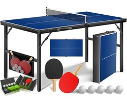 DnA® Pingpongtafel - Tafeltennistafel Outdoor - Pingpongtafel - Blauw - 153cm x 77cm x 72cm