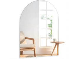 DnA® Spiegel - Wandspiegel - Passpiegel - Plakspiegel - Deurspiegel - Wit - 40cm x 30cm x 1cm