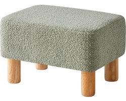 DnA® Voetenbankje Of Poef - Voetenbank - Zacht Gevoerde Zitting - Lichtgroen - ‎40cm x 29cm x 25cm