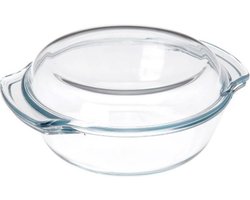 DoaBuy ovenschaal met deksel glas 23x205x8 cm - 1700 ml
