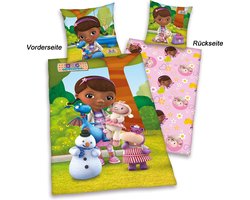 Doc Mcstuffins - Docteur la Peluche - Dekbedovertrek - Housse de couette 1 Pers  140X200 + Kussensloop - Taie 65X70 FLanelle