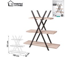 "DOCK" PYRAMIDE REK MET 3 NIVEAUS 100X33XH101CM