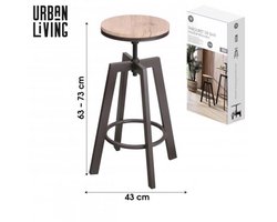 "DOCK" – SET VAN 6 BARSTOELEN DIAM. 43CM, VERSTELBAAR IN HOOGTE VAN 63 TOT 73CM