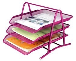 Documentenrek – Opbergorganizer – Schappenrek – Tijdschriftenhouder – 3 etages – A4-dossierorganizer – Voor tijdschriften & boeken – Geschikt voor kantoorkasten, computerbureaus, lades, slaapkamers, klaslokalen, enz. – 35 x 29 x 26 cm