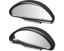 Dodehoek spiegel voor een auto - 2x - 14 x 5 cm - Caravan spiegel - kunststof - auto spiegel