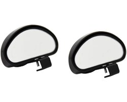 Dodehoekspiegel - 2 Stuks - Achteruitkijkspiegel - Buitenspiegels - Blindehoek spiegel - Reflector - Groothoekspiegel - Verstelbare - 15*5.5 cm - Zwart - Auto Accessoires - Voor Auto SUV en Truc
