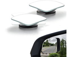 Dodehoekspiegel - Set Van 2 Stuks - 360° - Buitenspiegels - Autospiegel - Auto/Caravan Accessoires - Handige Extra Autospiegel Voor Dode Hoek - Sectorvormige Dodehoekspiegel - Zwart