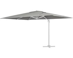 Doek parasol vrijhangend tuin zweefparasol "Sun 3" - 3 x 3 m - Grijs lichtgrijs