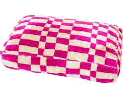 Dogguo Block Bed Beige&Raspberry - Hondenmatras - Xl