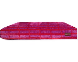 Dogguo Check Bed Paars&Rood - Hondenmatras - M