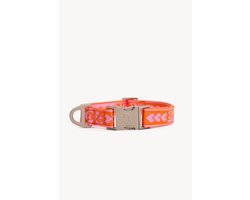 Dogguo Collar Oranje&Pink - Hondenhalsband - Grote Honden