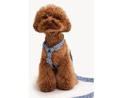 Dogguo Denim Harnas Denim - Hondentuig - M Medium Grootte Honden