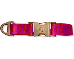 Dogguo Dg Collar - Hondenhalsband - Rood&Paars 42-68 Cm