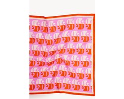 Dogguo Dl-Bandana - Hondenkleding - 55x55 cm Oranje Pink Beige Voor Honden