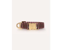 Dogguo Retro Wave Collar - Hondenhalsband - Ø26 cm Groen Pink M