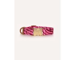 Dogguo Zebra Collar - Hondenhalsband - Ø15 cm Bordeaux Pink Xs