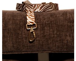 Dogguo zebra hondenlijn - bruin/beige
